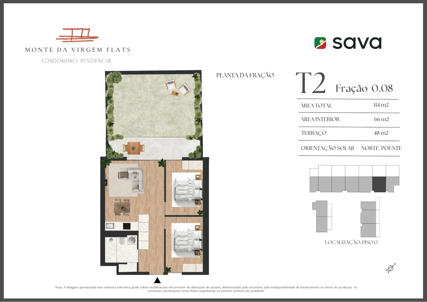 Planta T2 – Fração 0.08