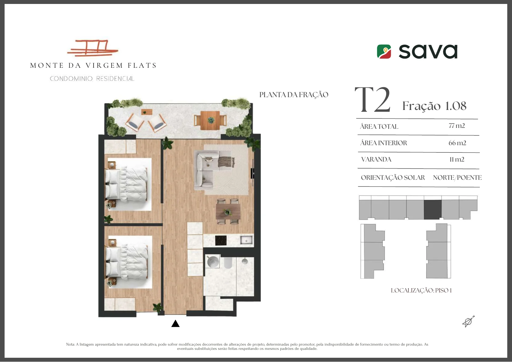 Planta T2 – Fração 1.08