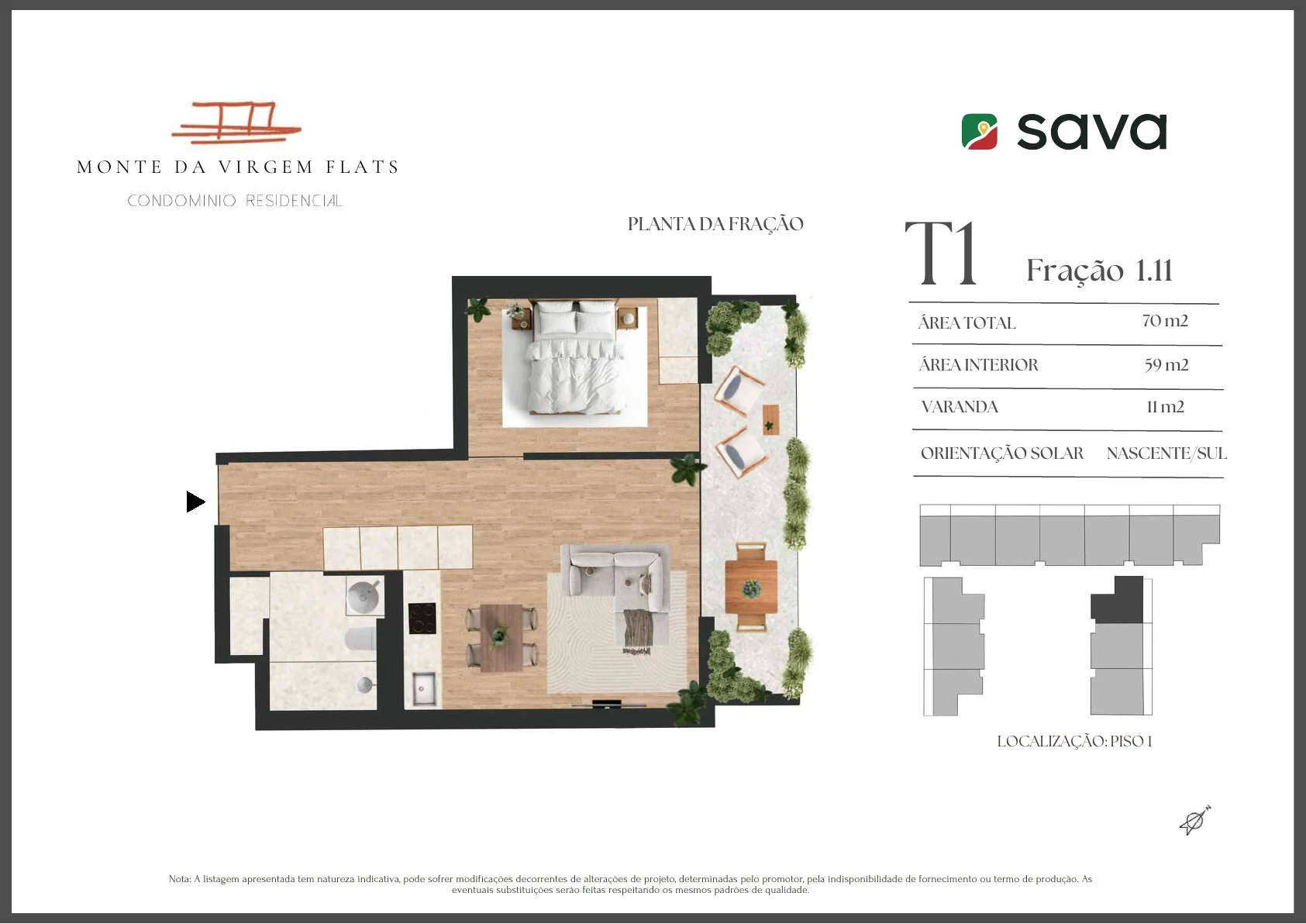 Planta T1 – Fração 1.11