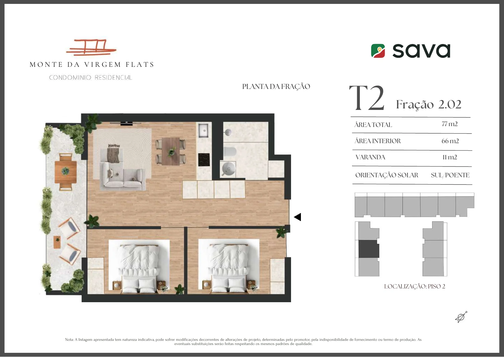 Planta T2 – Fração 2.02