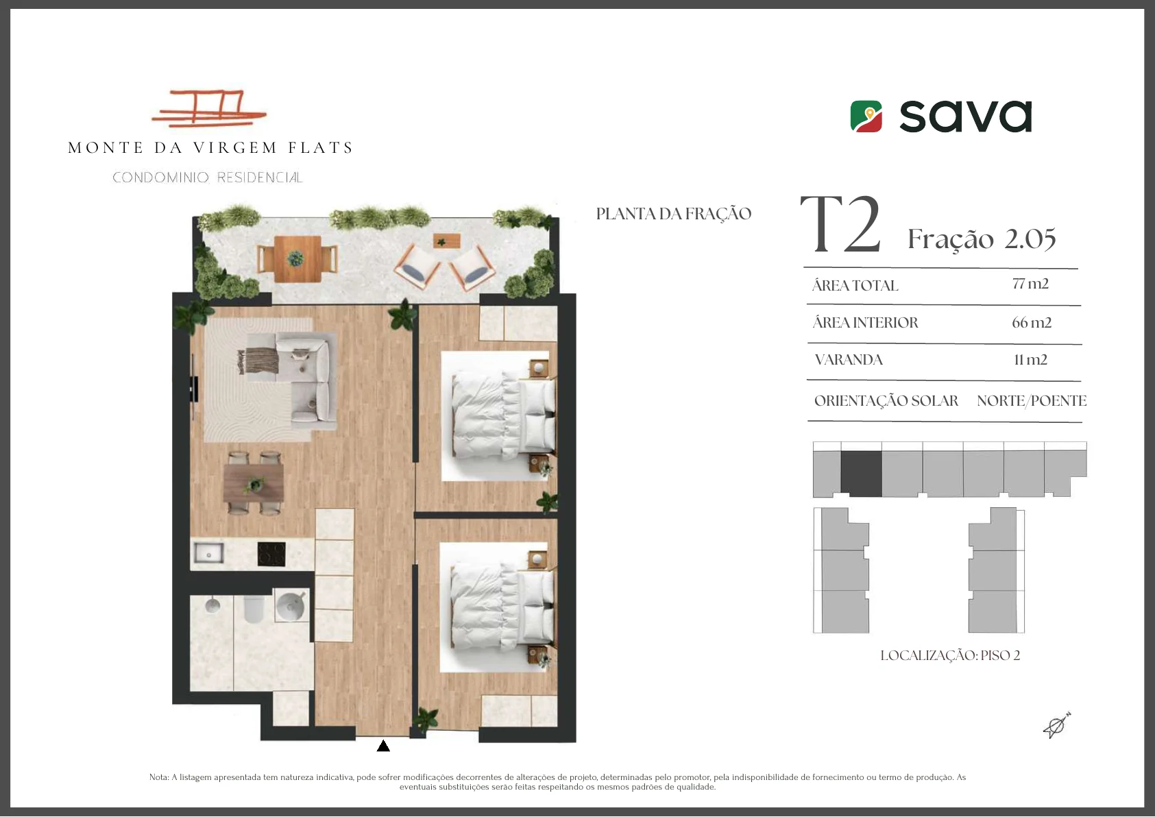Planta T2 – Fração 2.05
