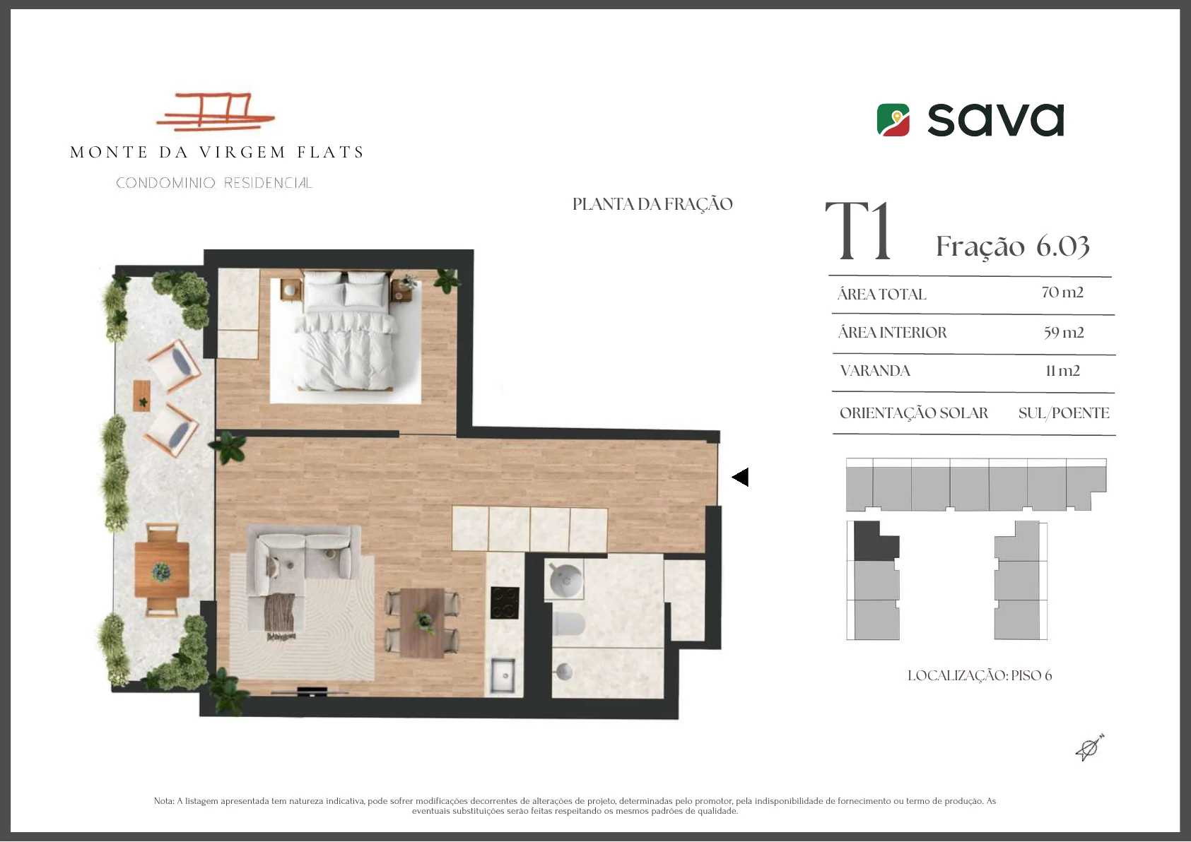 Planta T1 – Fração 6.03