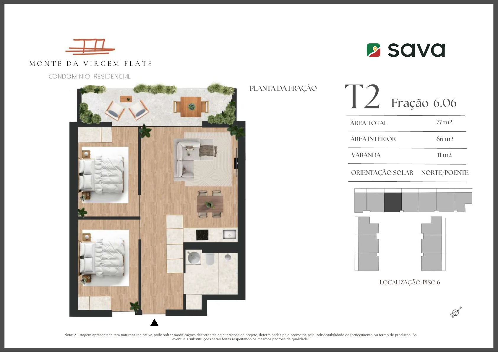 Planta T2 – Fração 6.06