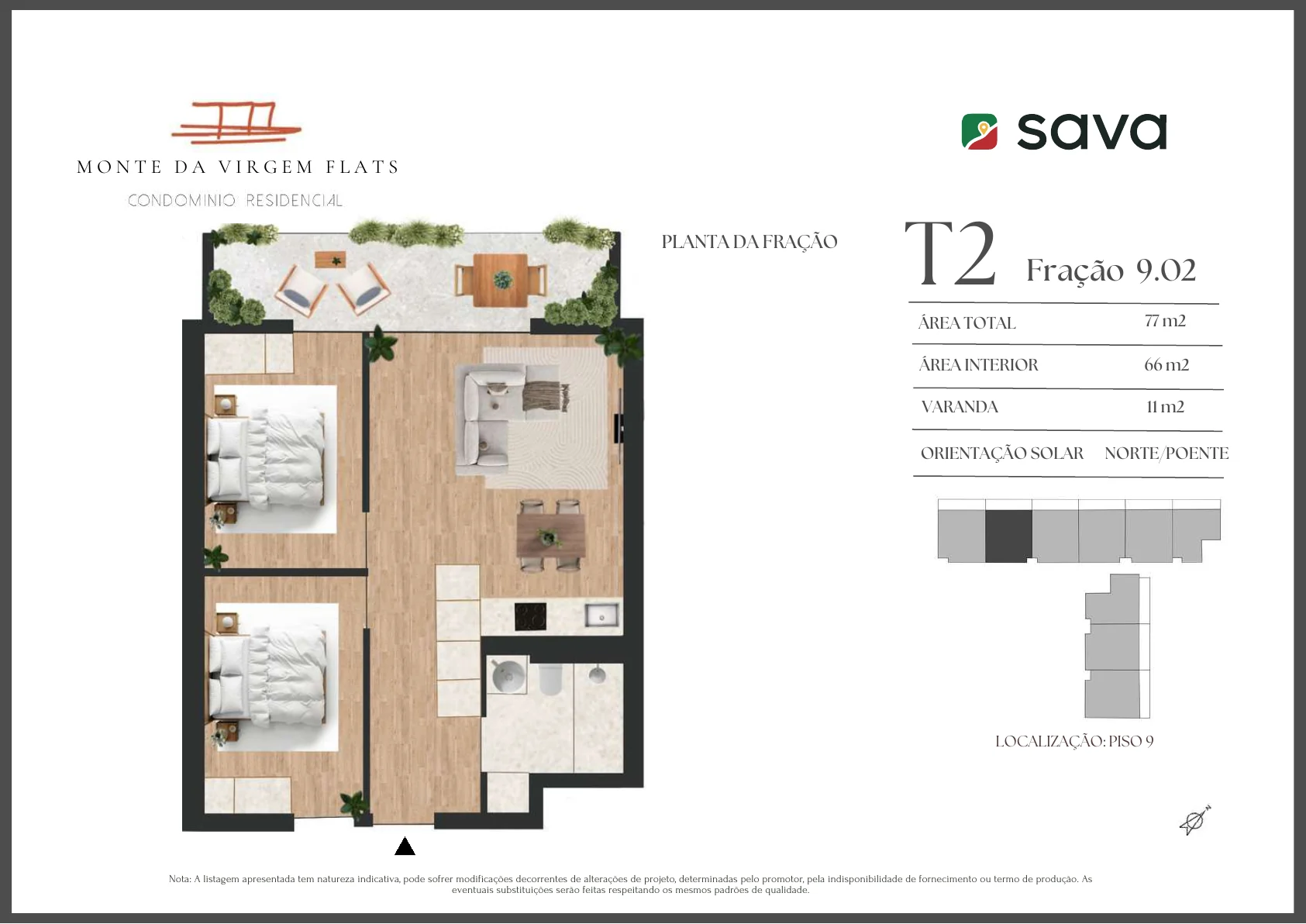 Planta T2 – Fração 9.02