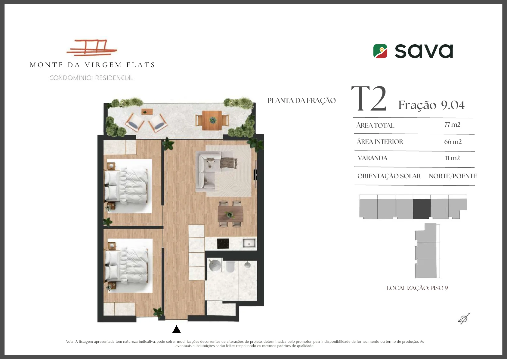 Planta T2 – Fração 9.04