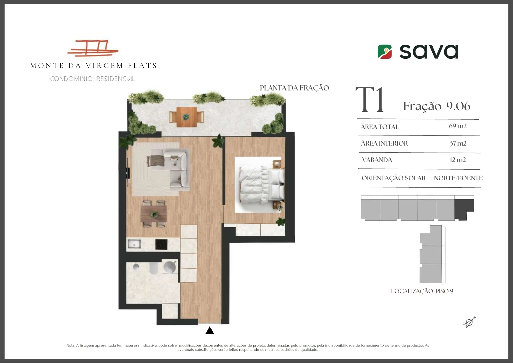 Planta T1 – Fração 9.06